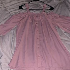 Never worn blush colored top off the shoulders!